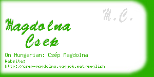 magdolna csep business card